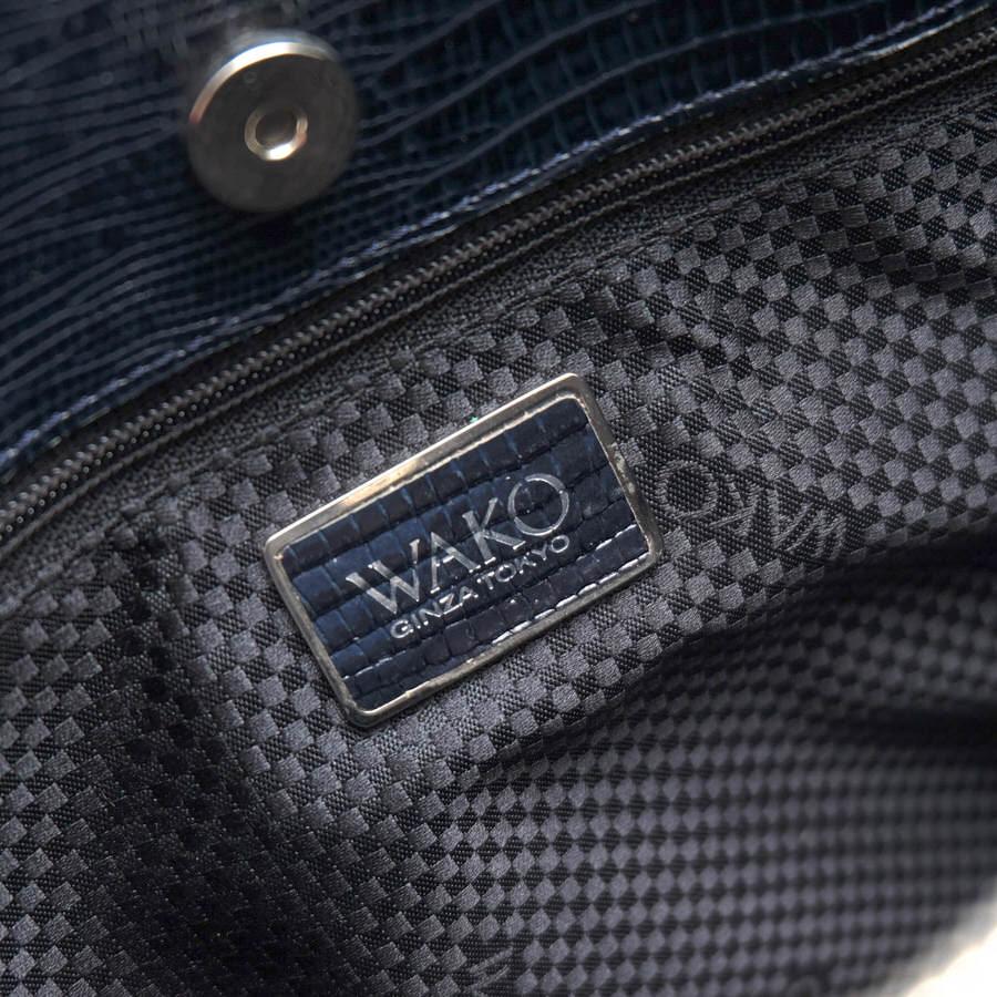 WAKO 和光 ハンドバッグ 牛革 クロコ型押し : Desir Yahoo