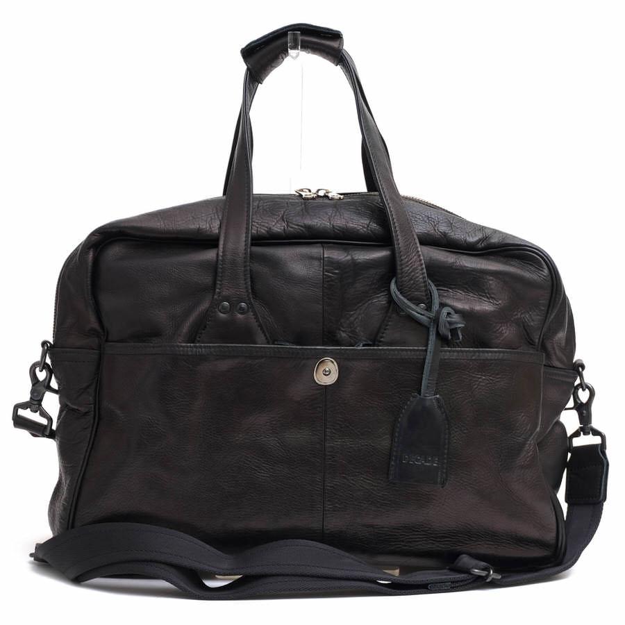 ○ディケード DECADE 牛革 デュアルスレザー ボストンバッグ DCD00816 2WAY ショルダーバッグ シボ革 シュリンクレザー メンズ 【  中古 DECADE ディケード ボストンバッグ DCD00816 牛革 デュアルスレザー