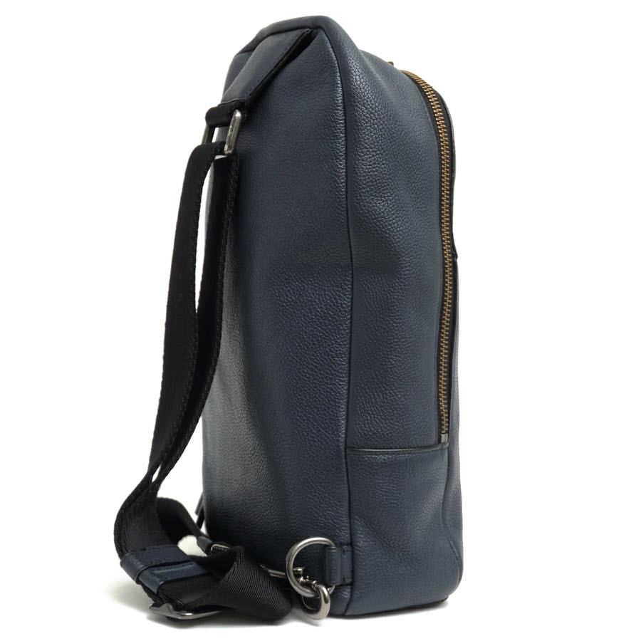 【革美品】COACH コーチ ボディバッグ　ショルダー レザー 黒 71709 COACH（コーチ） ショルダーバッグ 71709 ペブルド レザー キャンパス