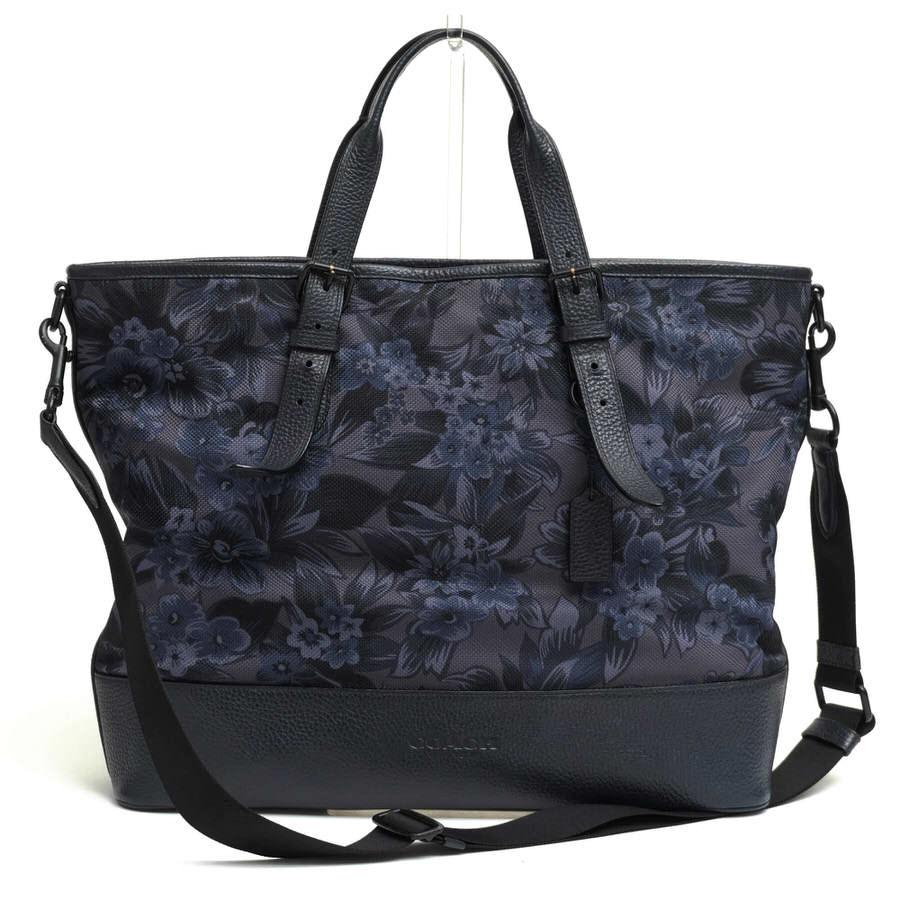 半額】 COACH コーチ トートバッグ フローラルハワイアン柄