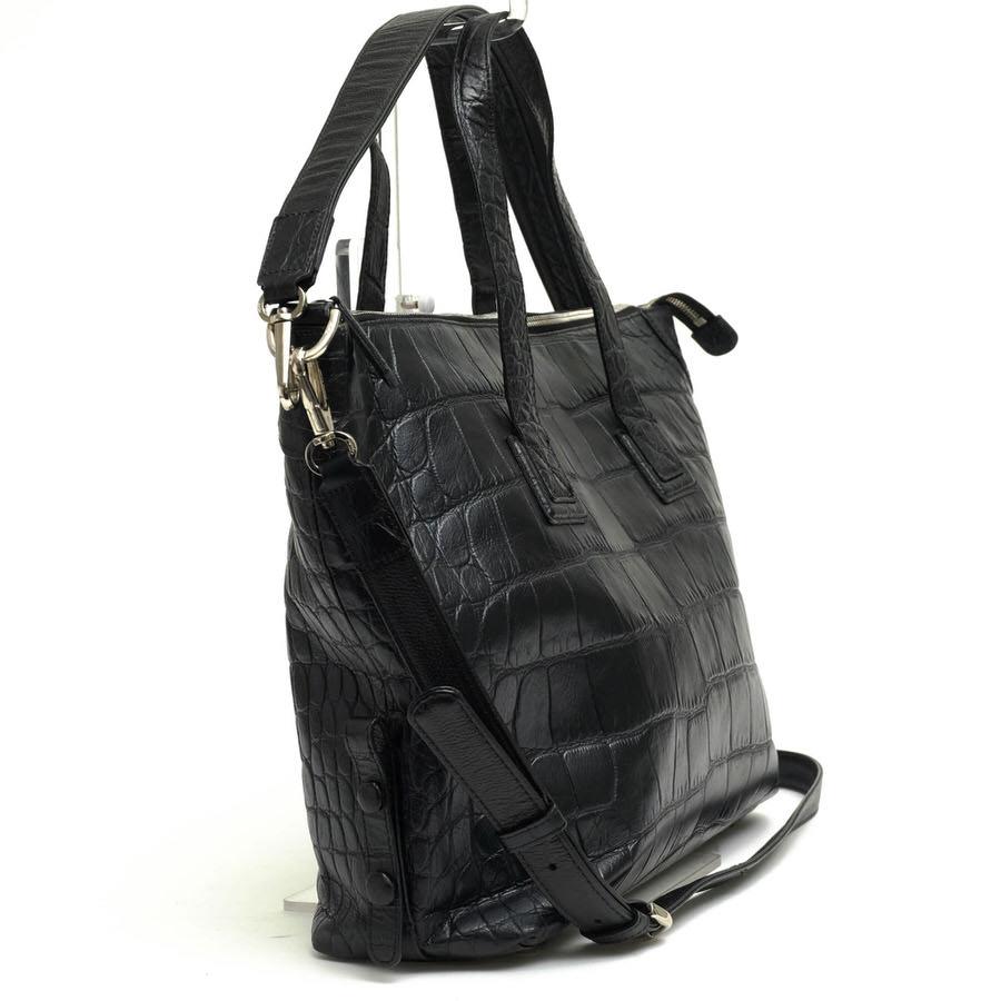 ○レザージュエルズ LEATHER JEWELS メルディアナ型押し 牛革 トートバッグ 17N06 MERIDIANA 2WAY ショルダーバッグ クロコ型押し  中古 LEATHER JEWELS レザージュエルズ トートバッグ 17N06 MERIDIANA メル