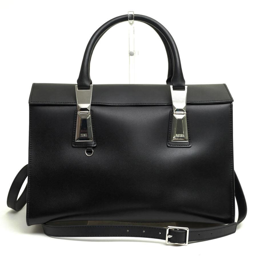 ○ディーゼル DIESEL 牛革 カーフ ハンドバッグ CUBIST ROCK FLAPUPP 2WAY ショルダーバッグ ミニボストン レディース 【中古】 中古 DIESEL（ディーゼル） ハンドバッグ CUBIST ROCK FLAPUPP 牛革 カーフ