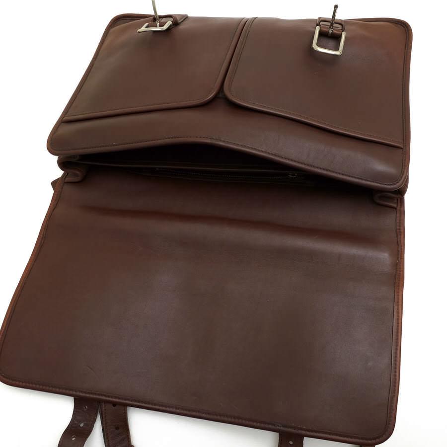 ○コーチ COACH グラブタンカウハイド 牛革 ビジネスバッグ 5328 TRADER BRIEF フラップ式 2WAY ショルダーバッグ メンズ 【中古】 中古 COACH（コーチ） ビジネスバッグ 5328 TRADER BRIEF グラブタン