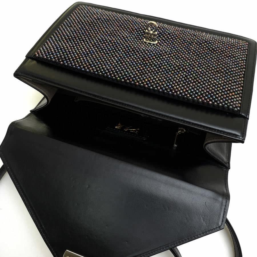 KOKYUAN 江久庵 ハンドバッグ 牛革 ハンドメイド ビーズ 2WAY  