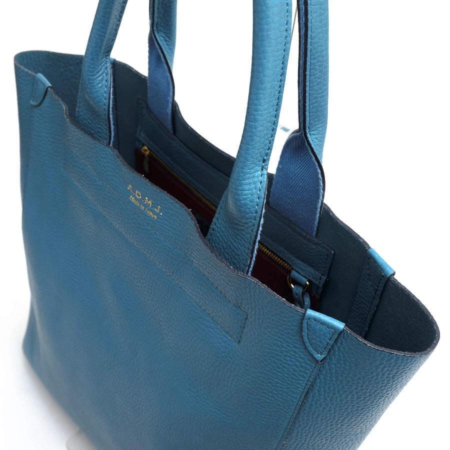 ○エーディーエムジェイ ADMJ 牛革 トートバッグ 12WS01036 SEAN TOTE ショーントート シボ革 シュリンクレザー レディース 【中古 中古 A.D.M.J（エーディーエムジェイ） ADMJ トートバッグ 12WS01036 SEAN