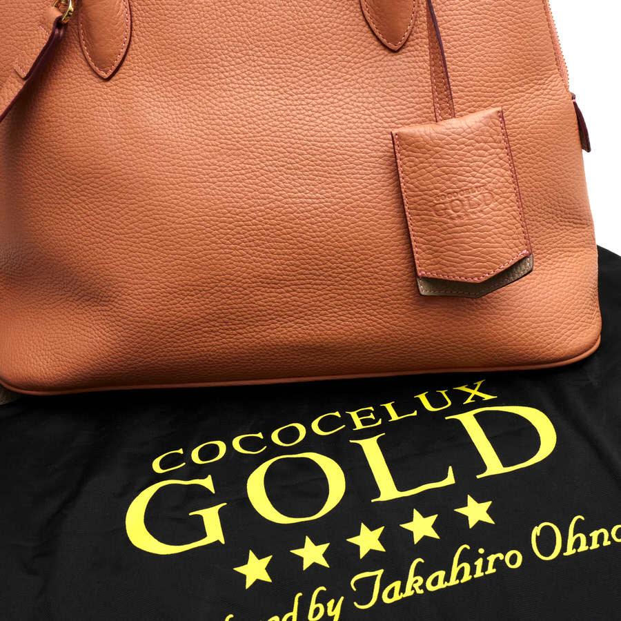 COCOCELUX GOLD ココセリュックス ゴールド ハンドバッグ 205DA0282 マストロット社製 ナチュラルシュリンク ヘラクレス 牛革  オーバル シ