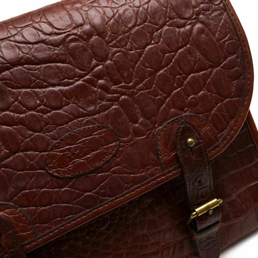MULBERRY マルベリー ショルダーバッグ 牛革 ヴィンテージ クロコ型押し メッセンジャーバッグ d1137Desir Yahoo