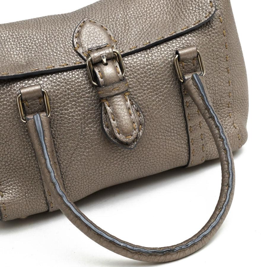 FENDI フェンディ セレリア ミニリンダ レザー ハンドバッグ グレージュ FENDI フェンディ バッグ レディース ブランド ハンドバッグ