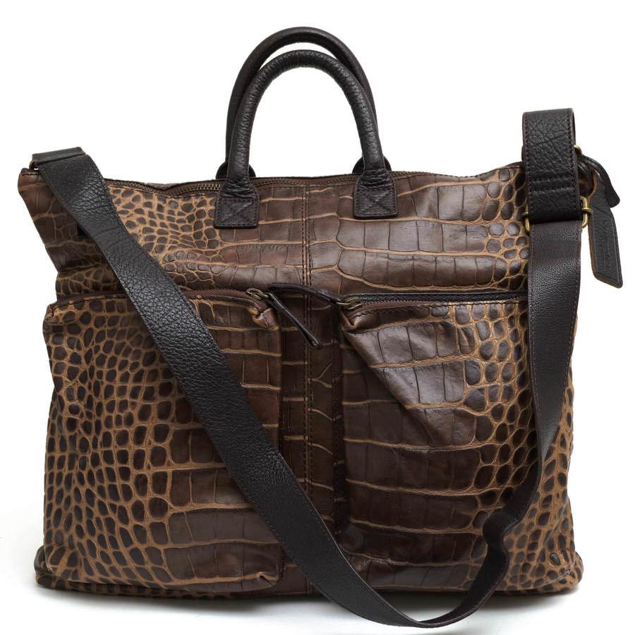 BEAU DESSIN ボーデッサン トートバッグ 牛革 ヘルメットバッグ クロコ