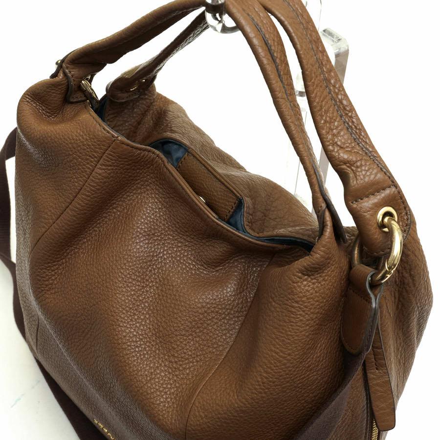 ○フルラ FURLA 牛革 トートバッグ ELISABETH HOBO エリザベス ホーボー シボ革 シュリンクレザー 2WAY ショルダーバッグ レディー 中古 FURLA（フルラ） トートバッグ ELISABETH HOBO エリザベス ホーボー