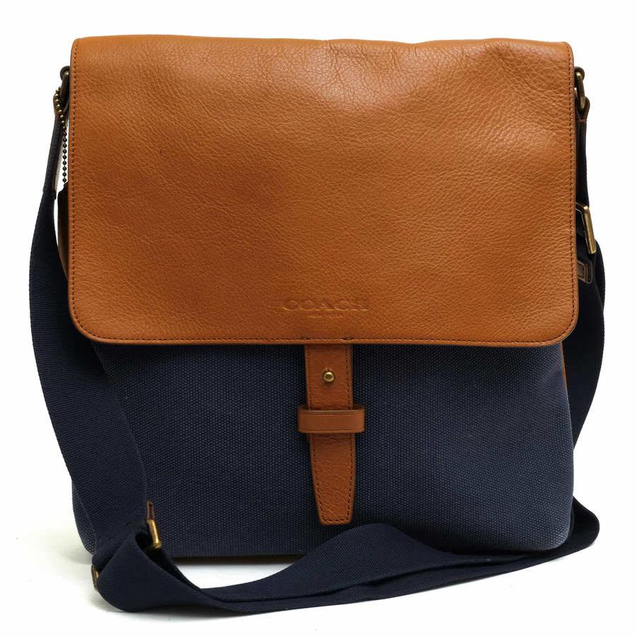 ○コーチ COACH 一部サドルレザー ショルダーバッグ F71269 ヘリテージ ビーチ キャンバス ソリッド マップ バッグ HERITAGE BEACH 中古 COACH（コーチ） ショルダーバッグ F71269 ヘリテージ ビーチ