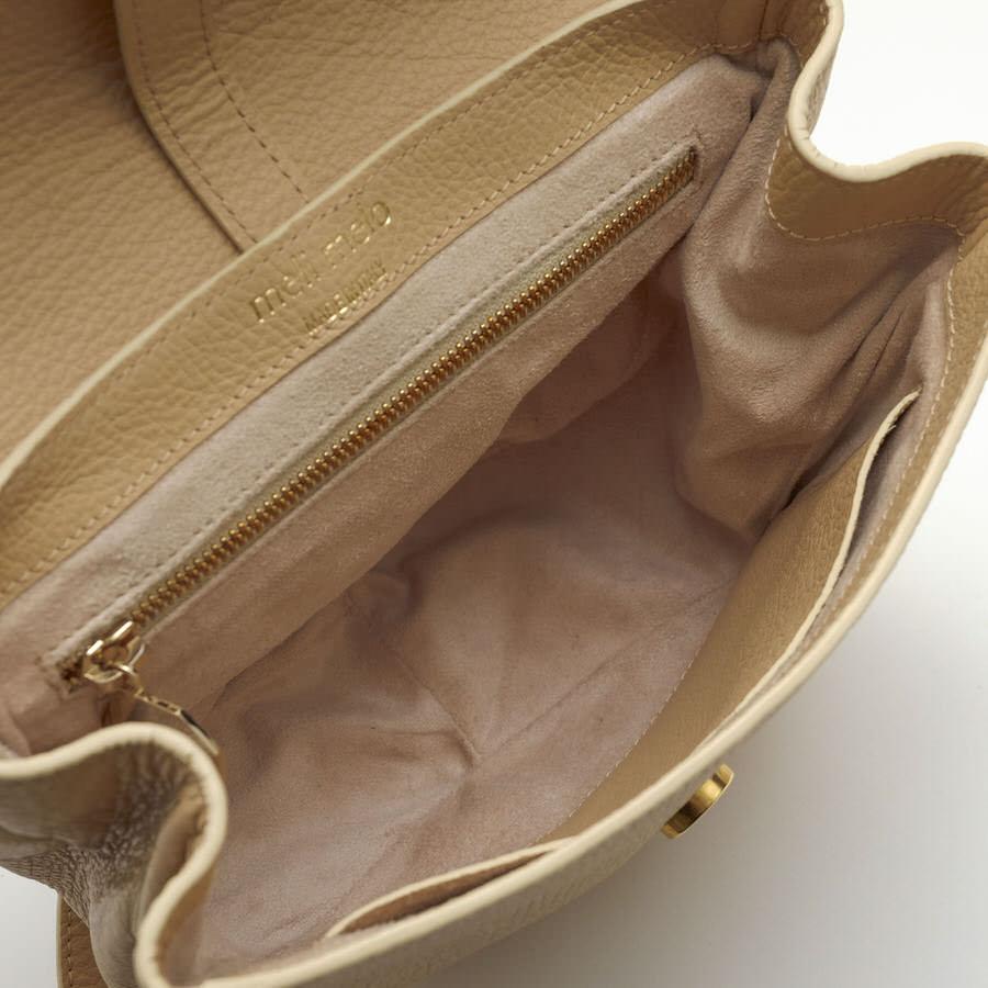 美品 meli melo メリメロ シボ革 レザー ハンド・ショルダー