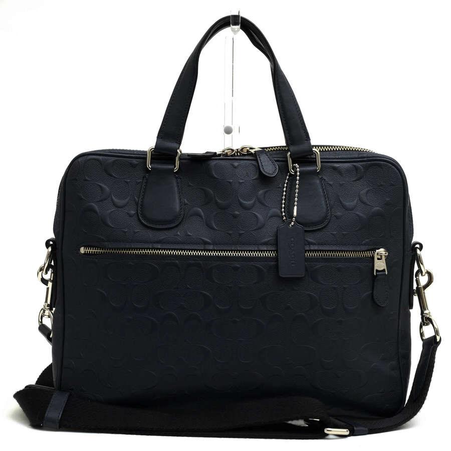【美品】コーチ 2way ビジネスバッグ レザー チャーム付 ブラック SummerSALE開催! 9/11～9/16 10時迄!】COACH コーチ