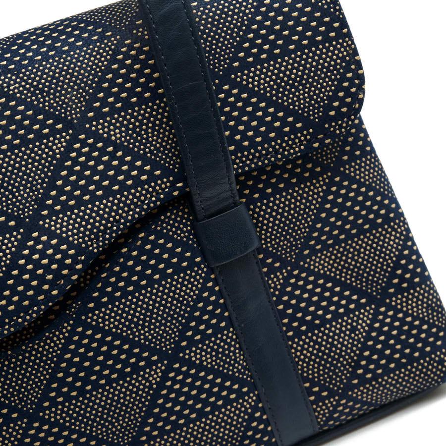 印傳屋（INDEN-YA） 印伝 ハンドバッグ 6404 Kアオリ 鹿革 ディア