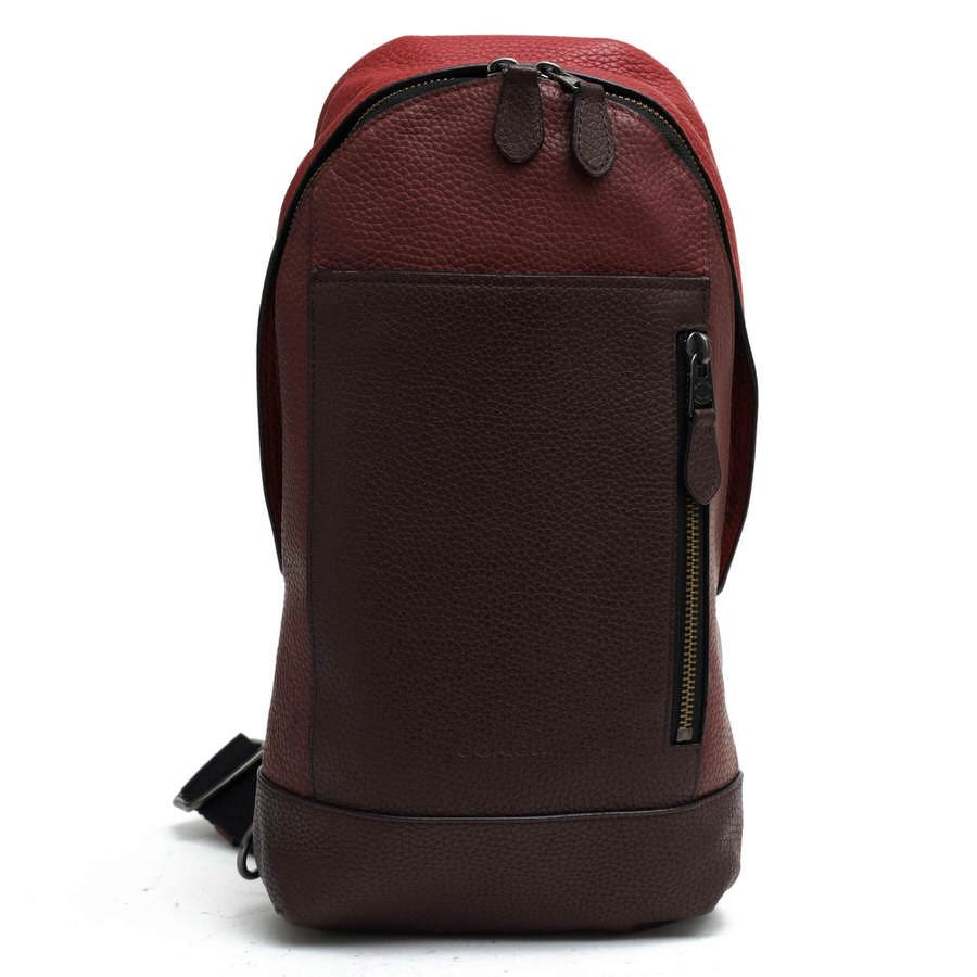 ○コーチ COACH ペブルドレザー 牛革 ショルダーバッグ 59419 Manhattan Sling Pack In Colorblock マンハッタン スリング パック  中古 COACH（コーチ） ショルダーバッグ 59419 Manhattan Sling Pack In