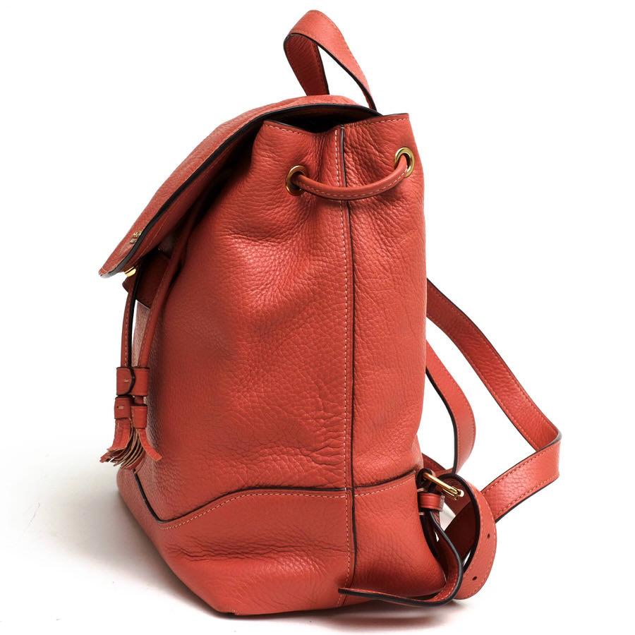 COACH コーチ リュック F72645 Elle Backpack エル バックパック ペブルドレザー 牛革 フラップ式 シボ革 シュリンクレザー