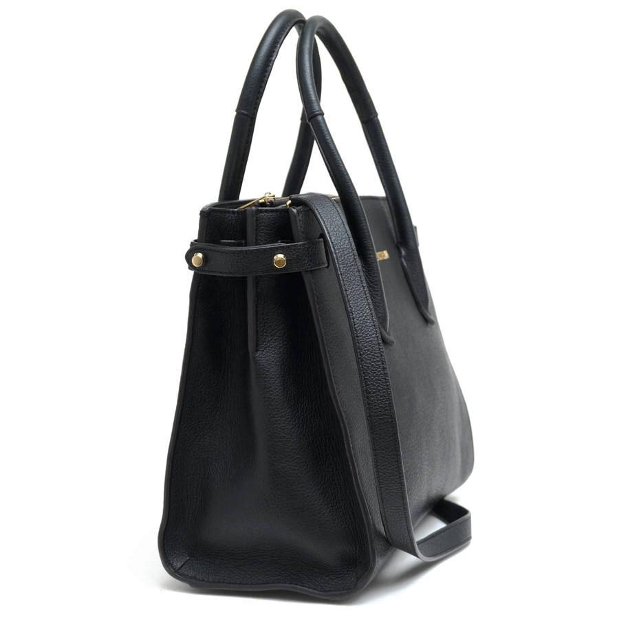 美品 FURLA フルラ ハンドバッグ ビジネスバッグ イタリア製 黒 保存袋 美品】⭐︎FURLA⭐︎ブラック ハンドバッグ 保存袋付き