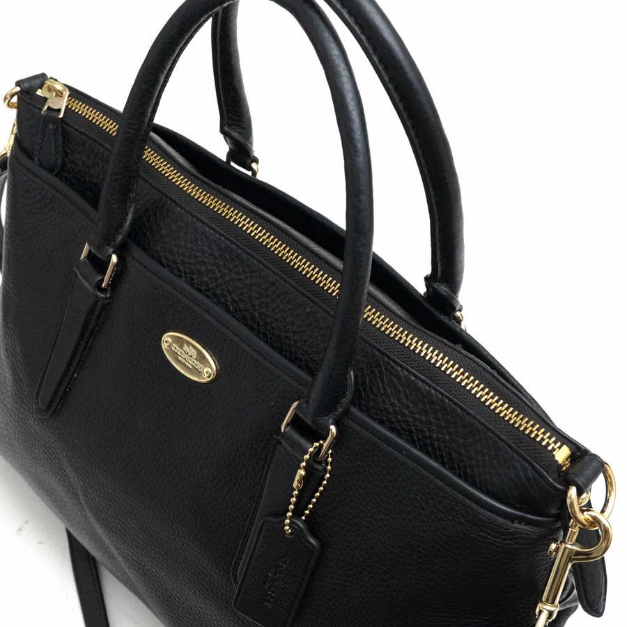 COACH コーチ ハンドバッグ F35185 ラグジュアリー ペブルド レザー  