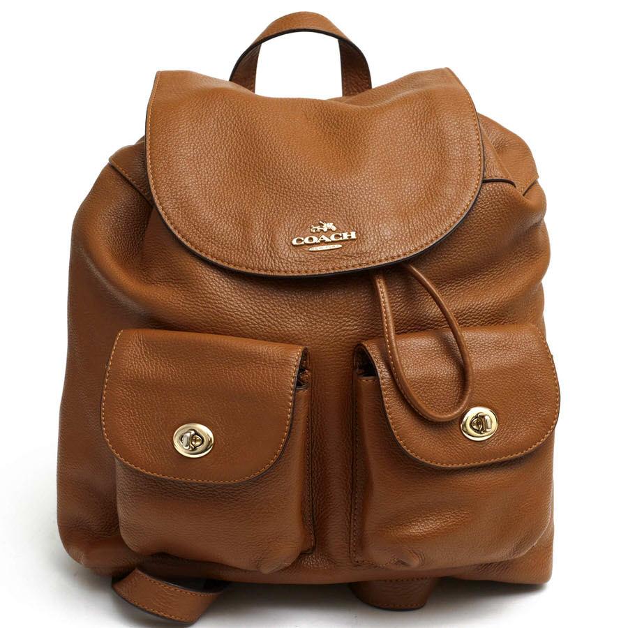 COACH コーチ リュック F BILLIE BACKPACK IN PEBBLE LEATHER