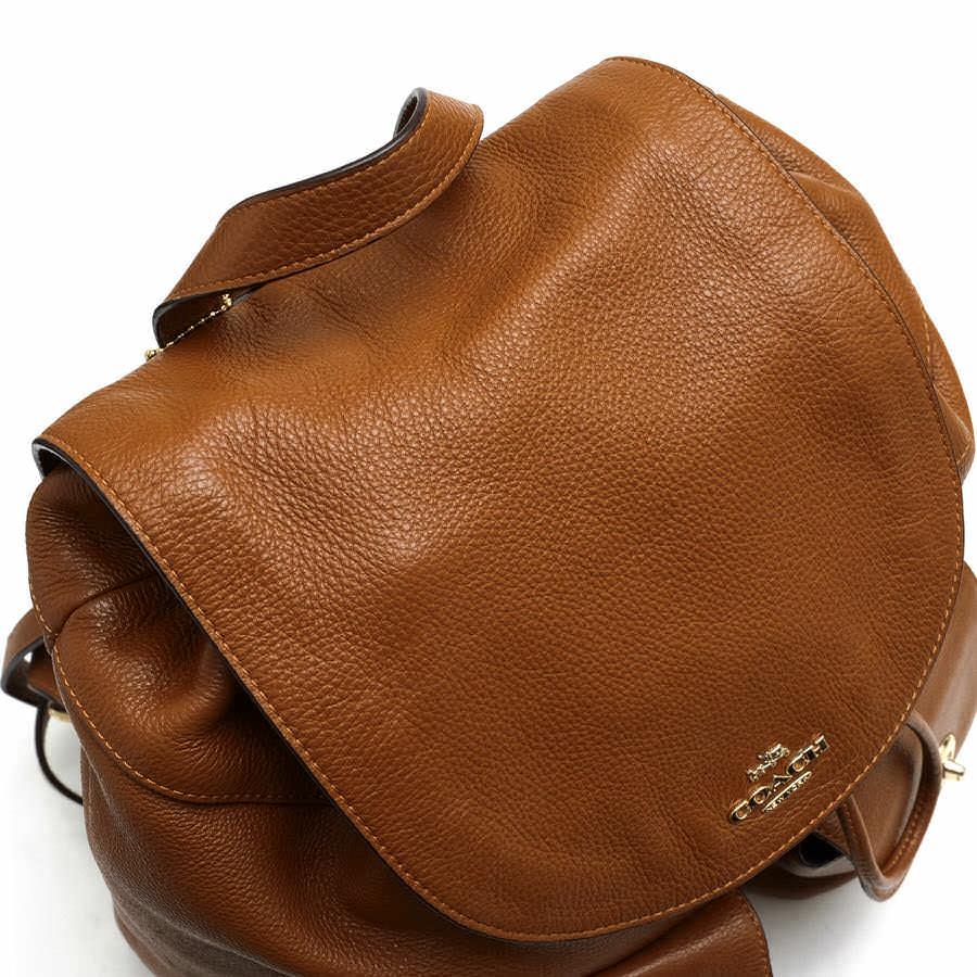 COACH コーチ リュック F37410 BILLIE BACKPACK IN PEBBLE LEATHER ビリー バックパック ペブルドレザー  牛革 巾着型 シボ革 シュリンクレ