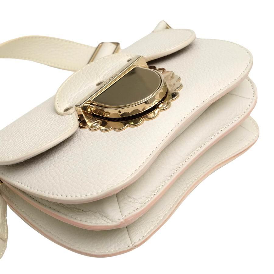 ○フルラ FURLA 牛革 ショルダーバッグ DUCALE MINI  ショルダーポシェット シボ革 シュリンクレザー レディース 【中古】 中古 FURLA（フルラ） ショルダーバッグ DUCALE MINI 牛革 ショルダー