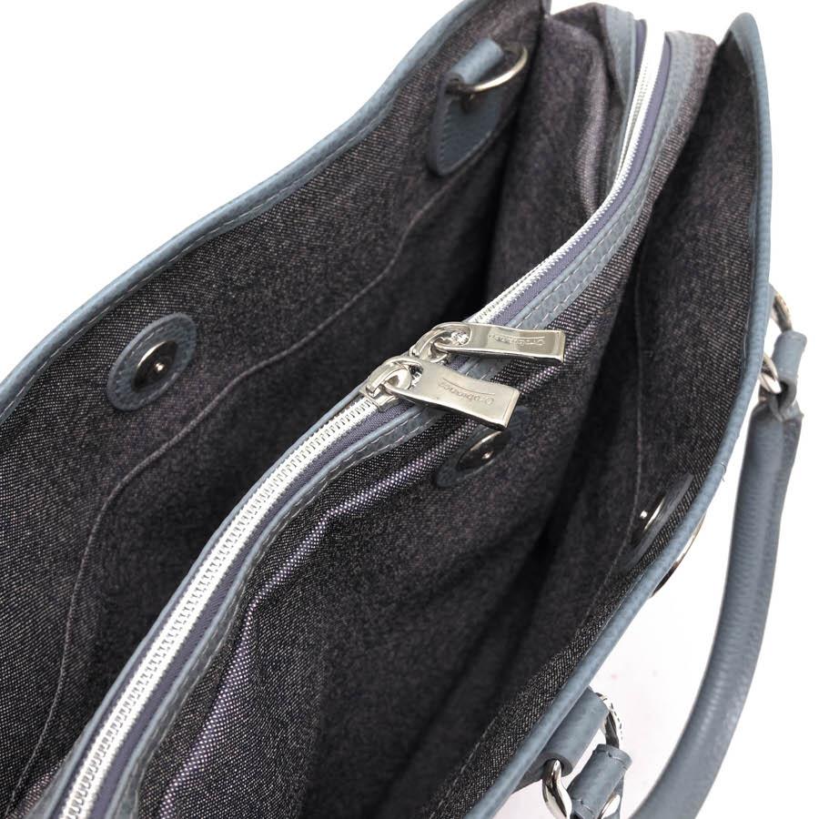 極美品 オロビアンコ ビジネスバッグ 2way リモンタナイロン サックス 