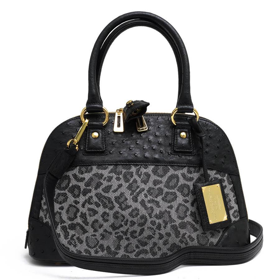 ○クリスタルレプティルズ Crystal Reptiles レザージュエルズ LEATHER JEWELS 牛革 ハンドバッグ レオパード柄 2WAY ショルダーバ 中古 Crystal Reptiles クリスタルレプティルズ ハンドバッグ レザー