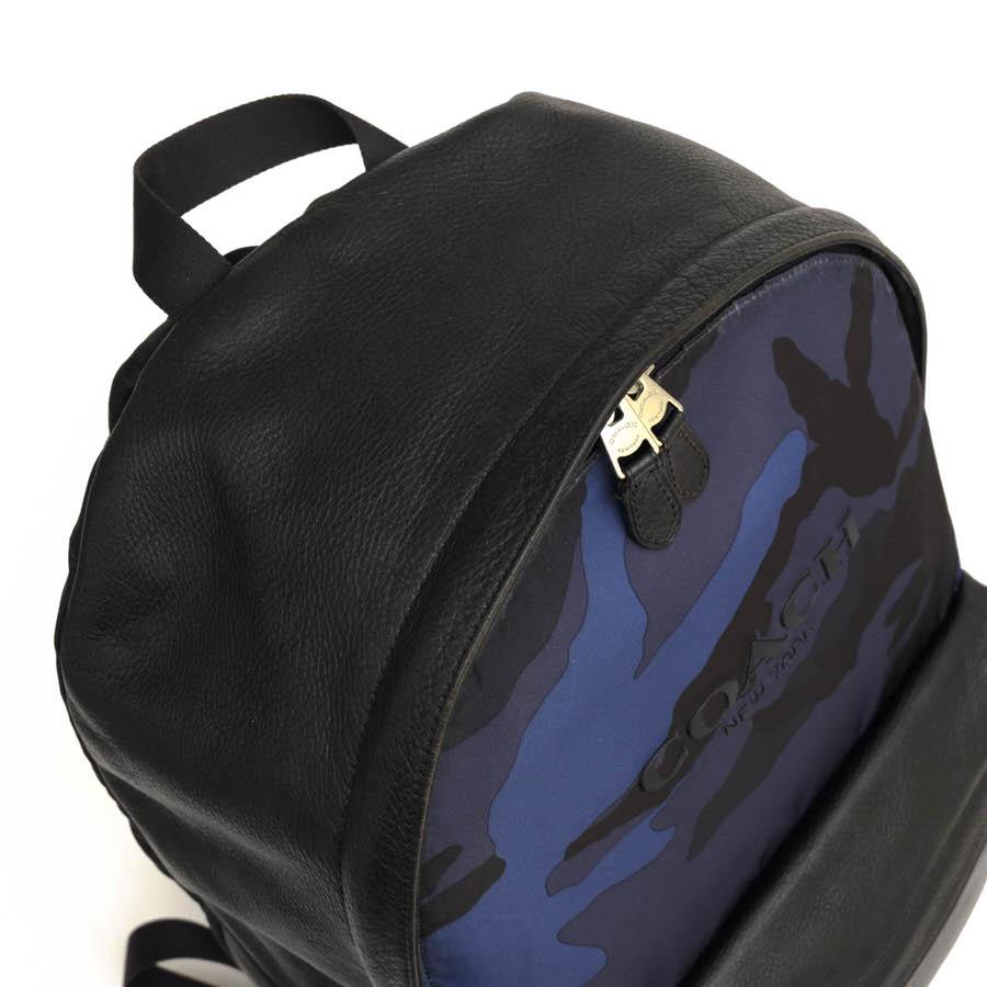 ○コーチ COACH 牛革 ナイロンツイル リュック F71755 Campus Backpack In Printed Nylon キャンパス バックパック デイパック 迷  中古 COACH（コーチ） リュック F71755 Campus Backpack In Printed Nylon