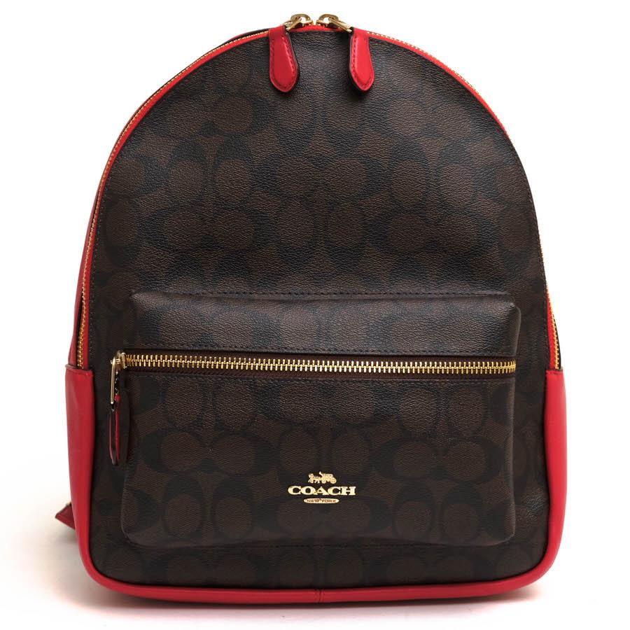 COACH コーチ リュック シグネチャー柄 ミディアム チャーリー-