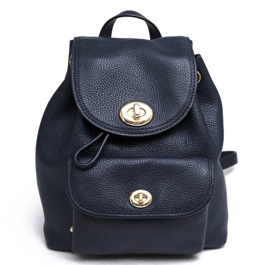 COACH 37581 Mini Turnlock Rucksack In Polished