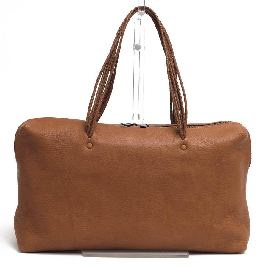 Jurgen Lehl ヨーガンレール ハンドバッグ 牛革 持ち手メッシュ 肩掛け