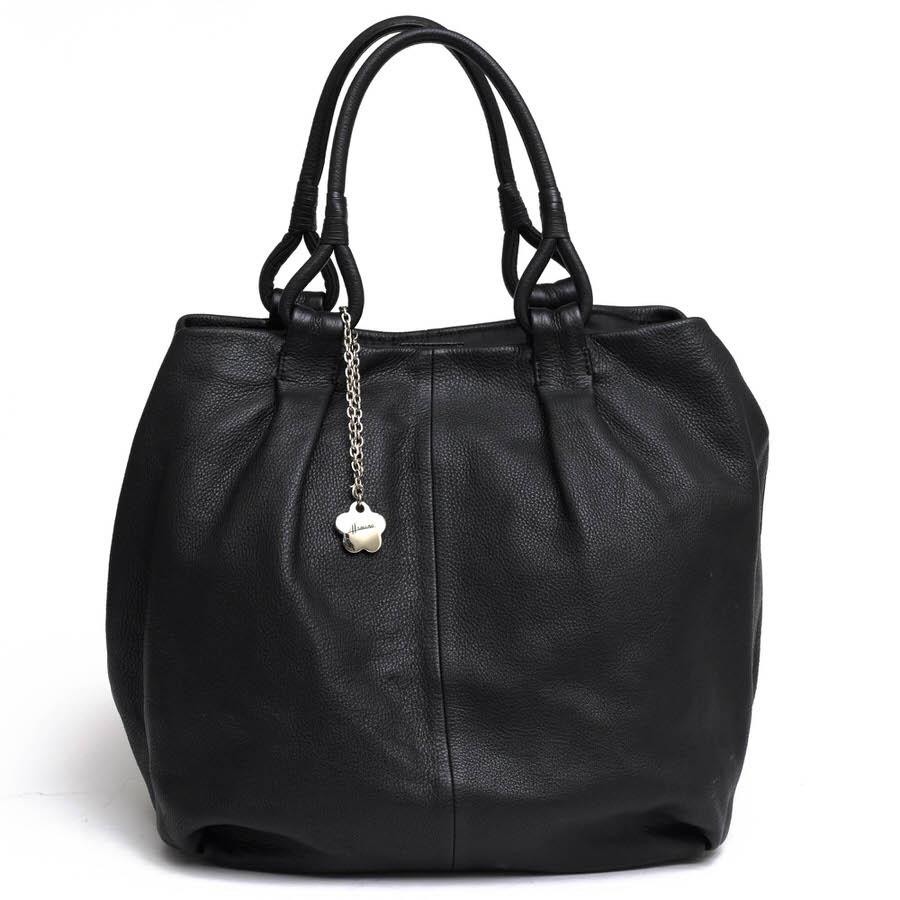 ハマノ レザー アンサンブルトートバッグ 黒 シボ革 HAMANO 濱野 ハマノ トートバッグ Ensemble tote アンサンブルトート