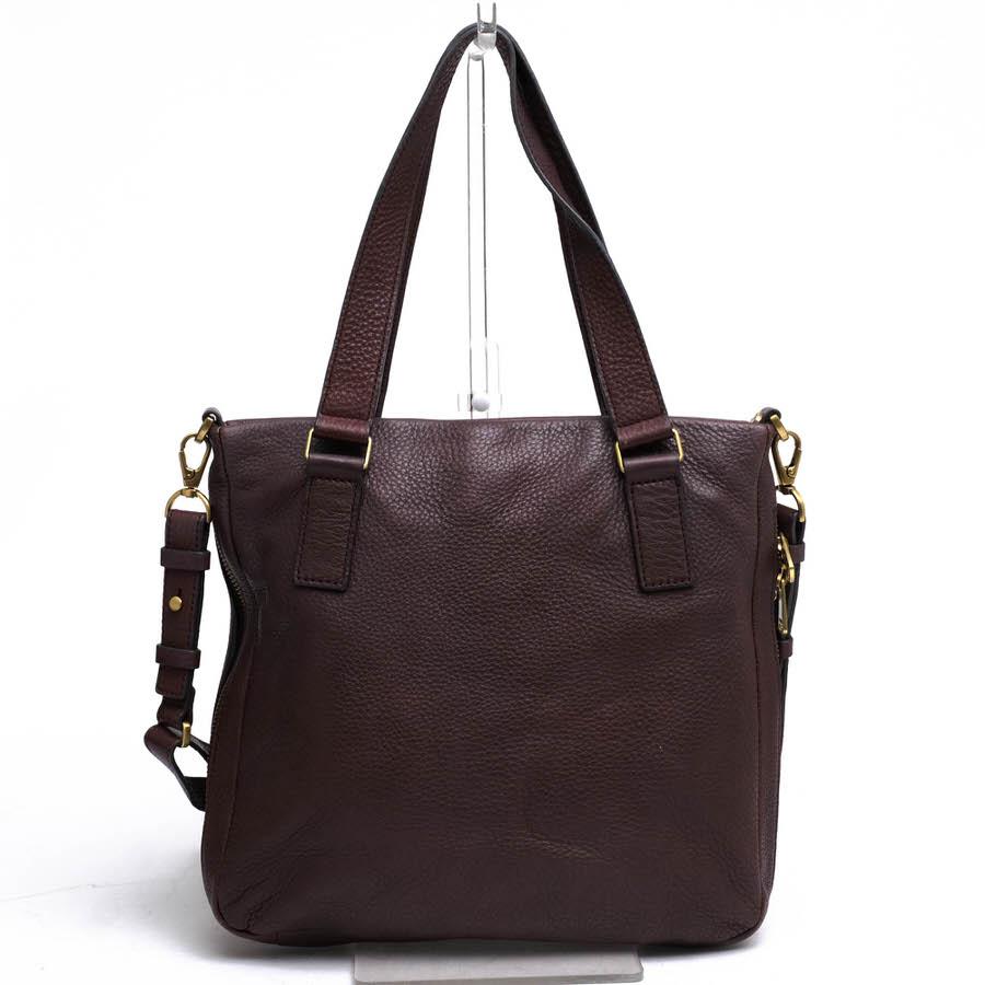 FOSSIL フォッシル トートバッグ 牛革 シボ革 シュリンクレザー 2WAY ショルダーバッグ
