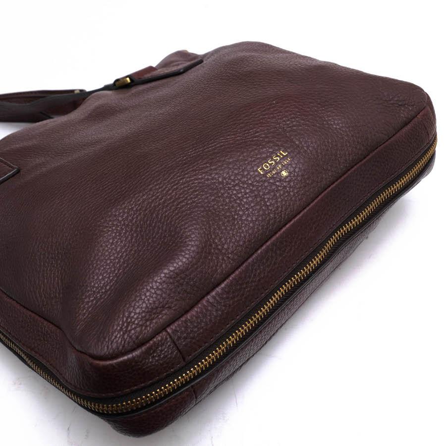 FOSSIL フォッシル トートバッグ 牛革 シボ革 シュリンクレザー 2WAY ショルダーバッグ