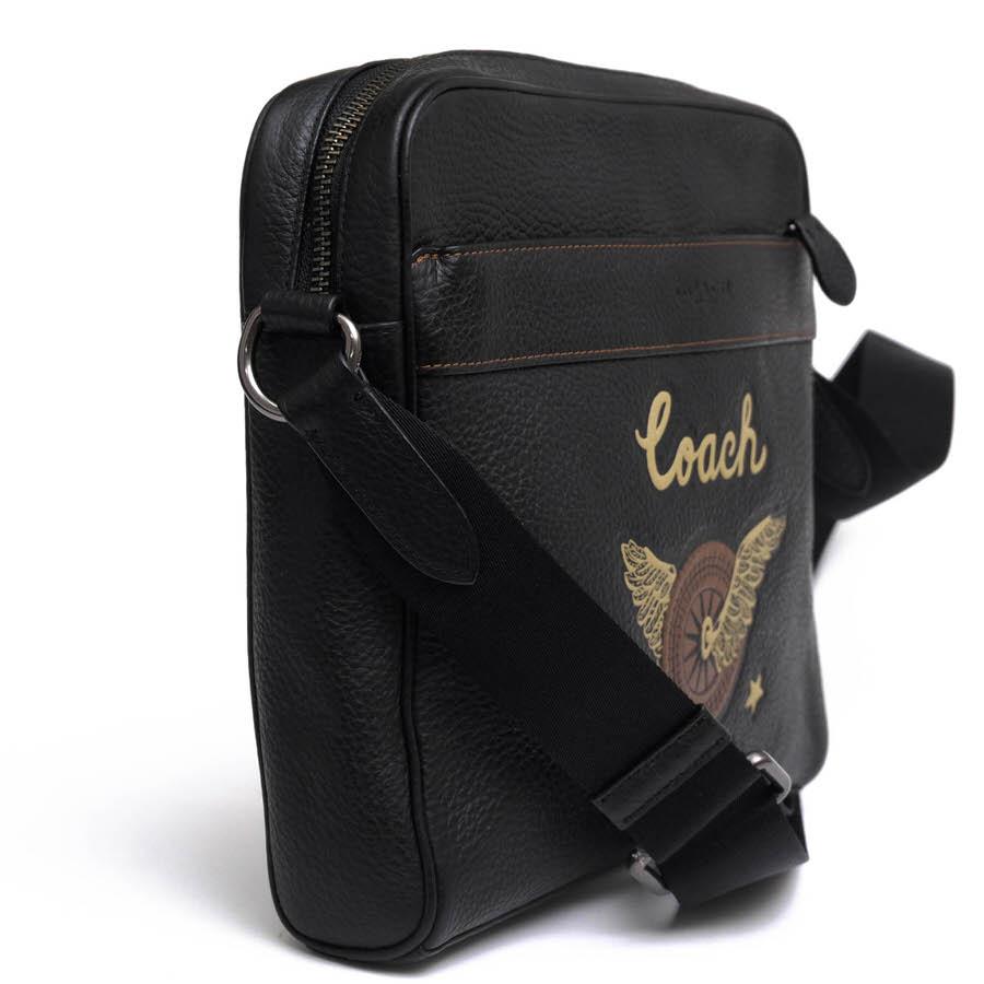 COACH（コーチ） ショルダーバッグ 39699 Charles Camera With Easy Rider Motif ペブルドレザー ...
