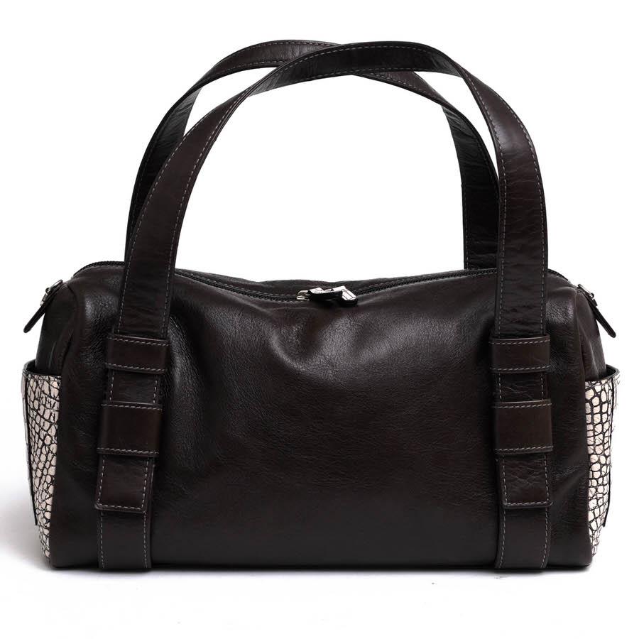 ボーグラン　ミニボストンバッグ　クロコダイル BEAUGRAND ボーグラン ハンドバッグ 5101 牛革 メジロ