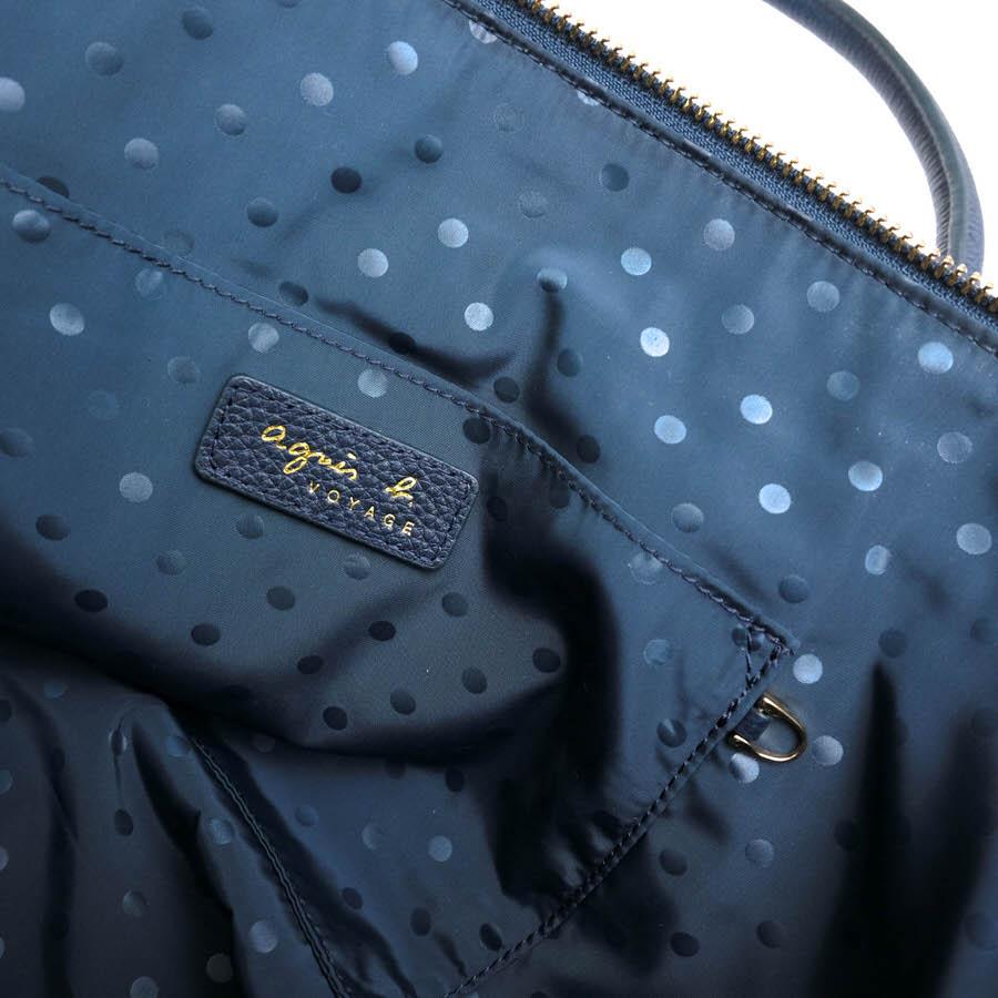 agnes b. アニエスベー ハンドバッグ 牛革 ラウンド型 シボ革 agnes b. アニエスベー ハンドバッグ 牛革 ラウンド型 シボ革