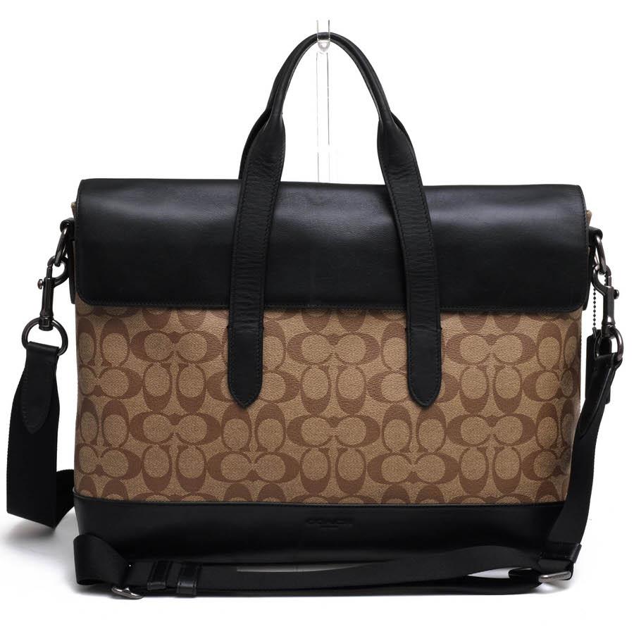 COACH コーチ ビジネスバッグ F76835 Hamilton Portfolio Brief In Signature Canvas