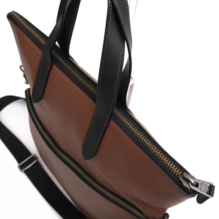 COACH コーチ トートバッグ F50712 GRAHAM FOLDOVER TOTE グラハム フォールドオーバー スムースカーフレザー 牛革 A4サイズ収納可 2WAY_4