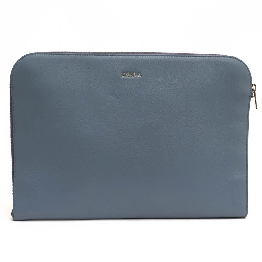 ○フルラ FURLA アレスマット ラミネート加工 牛床革 セカンドバッグ/クラッチバッグ ARGO アルゴ ドキュメントケース シボ革 シュ 中古 FURLA（フルラ） セカンドバッグ/クラッチバッグ ARGO アルゴ アレス