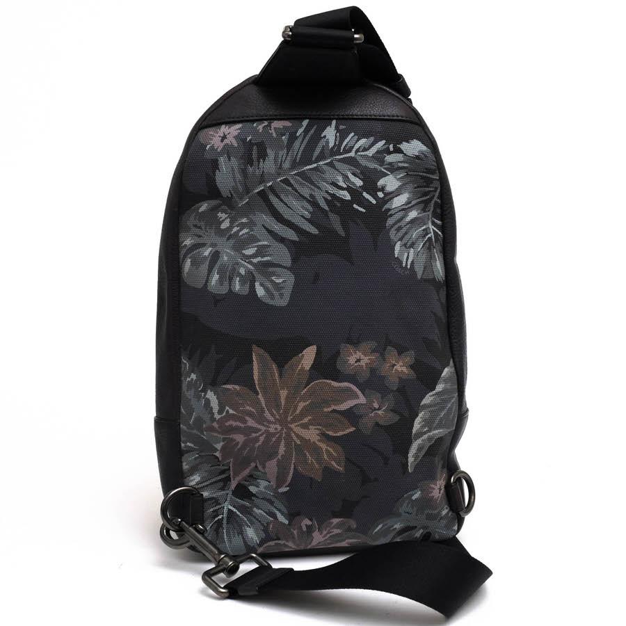 ○コーチ COACH ショルダーバッグ F72307 Campus Pack In Printed Canvas Hawaiian Palm キャンパスパック ハワイアン パーム プリ 中古 COACH（コーチ） ショルダーバッグ F72307 Campus Pack In Printed
