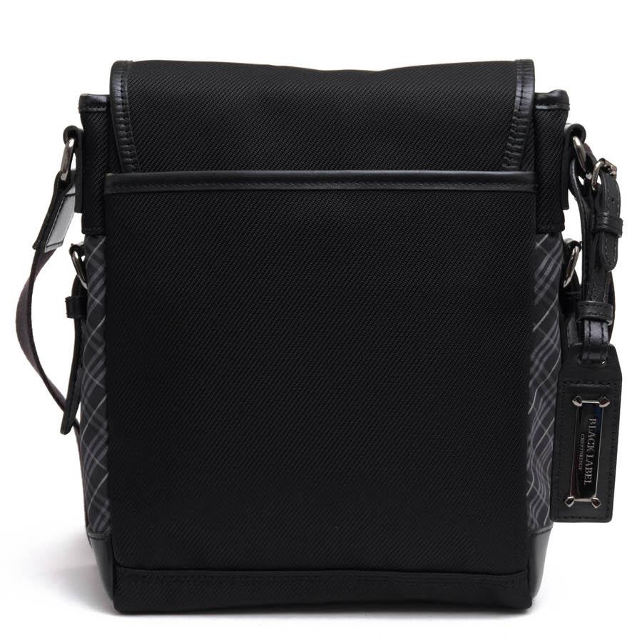 ○ブラックレーベル・クレストブリッジ BLACK LABEL CRESTBRIDGE ナイロンツイル 牛ステア ショルダーバッグ 51142-300-09 ビート  中古 BLACK LABEL CRESTBRIDGE ブラックレーベル・クレストブリッジ