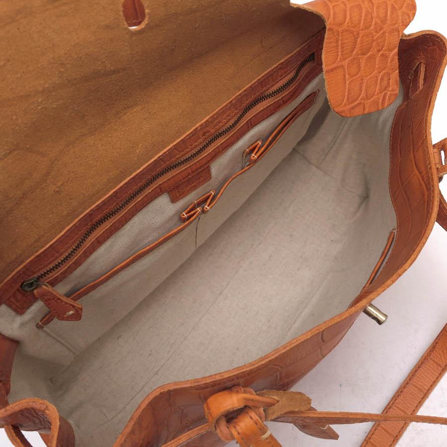 genten（ゲンテン） トートバッグ 牛革 クロコ型押し 肩掛け ワン