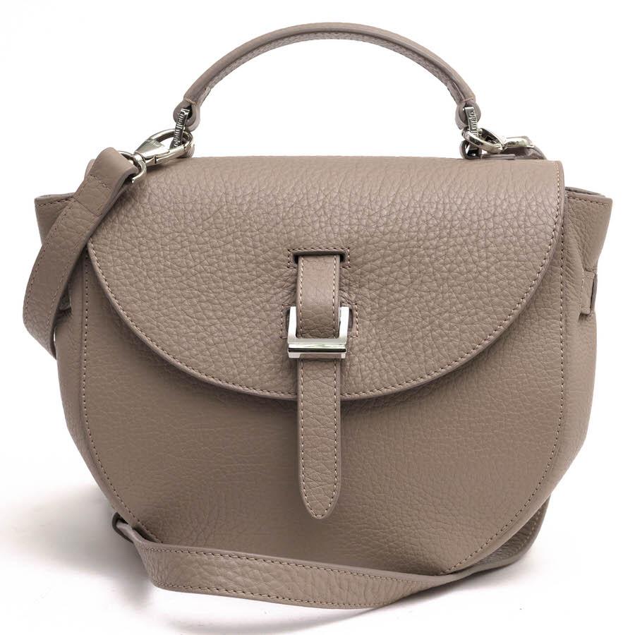 美品 meli melo メリメロ シボ革 レザー ハンド・ショルダーバッグ 英ブランド「メリ メロ」のレザーバッグをチェック！クラシカル