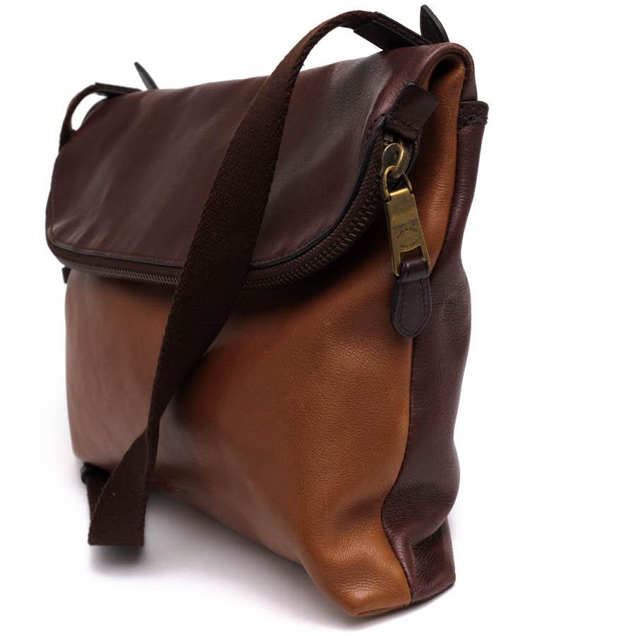 ○コーチ COACH 牛革 カーフ ショルダーバッグ 71553 カラーブロック レザー フォルドオーバー クロスボディー クロスボディ シボ  中古 COACH（コーチ） ショルダーバッグ 71553 カラーブロック レザー