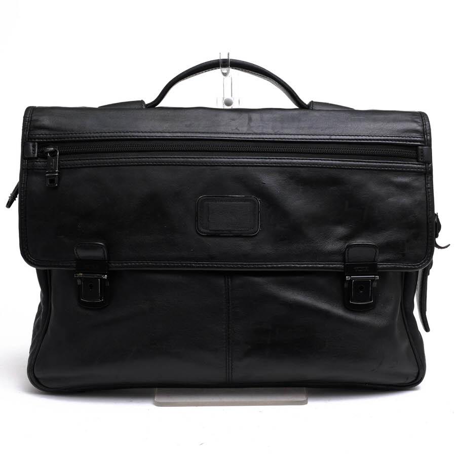 ○トゥミ TUMI ナパレザー 牛革 ビジネスバッグ 96167DH Leather Slim Flap Brief メンズ 【中古】 中古 TUMI（トゥミ） ビジネスバッグ 96167DH Leather Slim Flap Brief