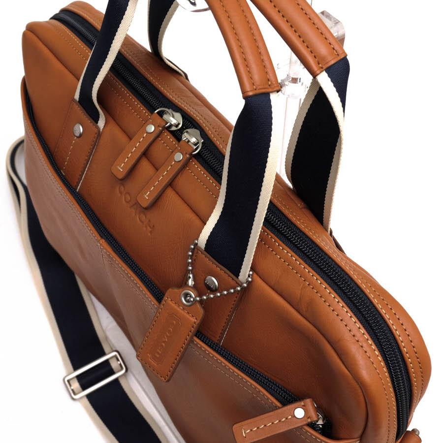 COACH（コーチ） ビジネスバッグ F70812 Heritage Web Leather Zip Top