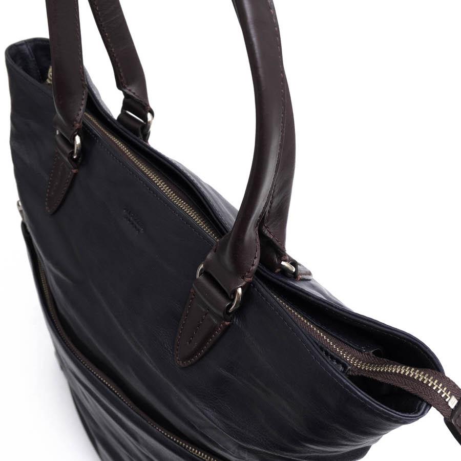 ○ウルティマトーキョー Ultima TOKYO ACE エース鞄 牛革 絞り加工 トートバッグ 59163 リンクル A4サイズ収納可能 ウォッシュ加工 中古 Ace（エース） Ultima TOKYO ウルティマトーキョー トートバッグ 59163