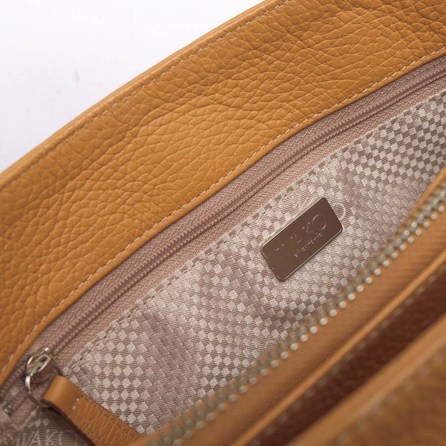 WAKO 和光 ハンドバッグ 牛革 カーフ タッセル シボ革 シュリンク