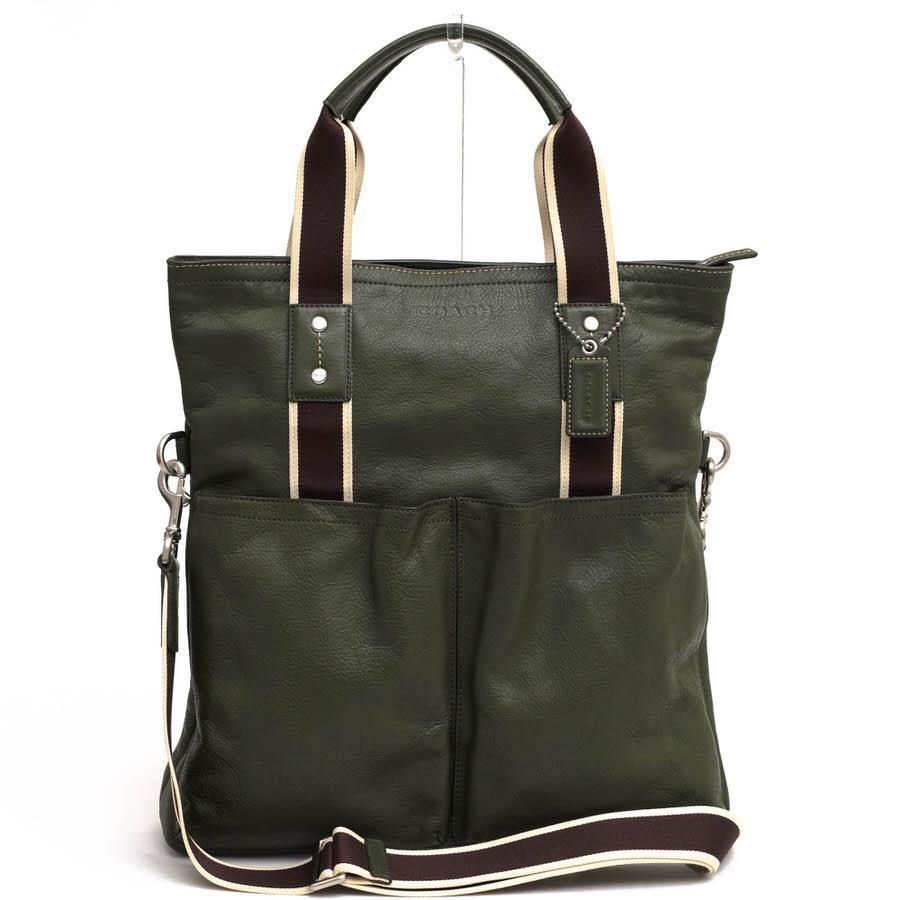 COACH（コーチ） トートバッグ F70558 Heritage Web Leather Foldover